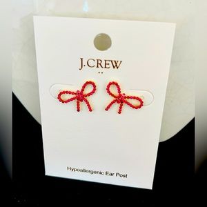 J. Crew Rhinestone bow earrings